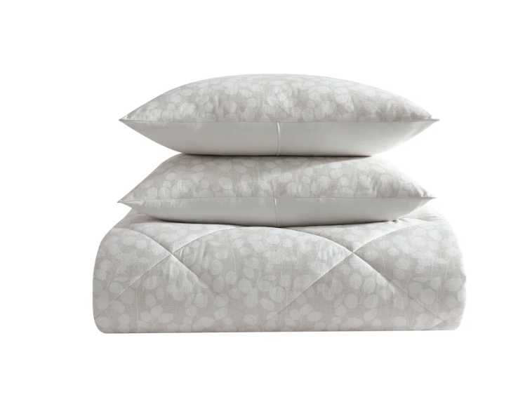 Jennifer Adams Reversible Comforter Set, 6-Piece | 100% Polyester, Includes Comforter, Coverlet & 4 Shams