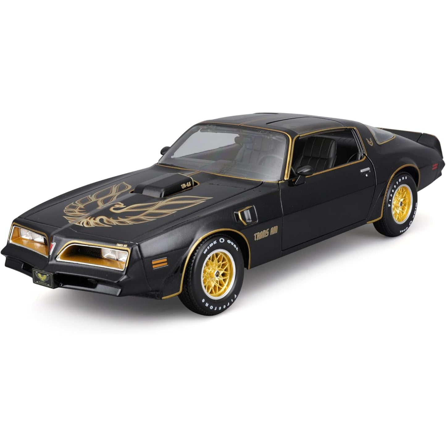 Maisto 1:18 SE 1978 Pontiac Firebird Trans Am Black & Gold Rear Edition – Diecast Model Car (Special Edition Classic American Muscle)