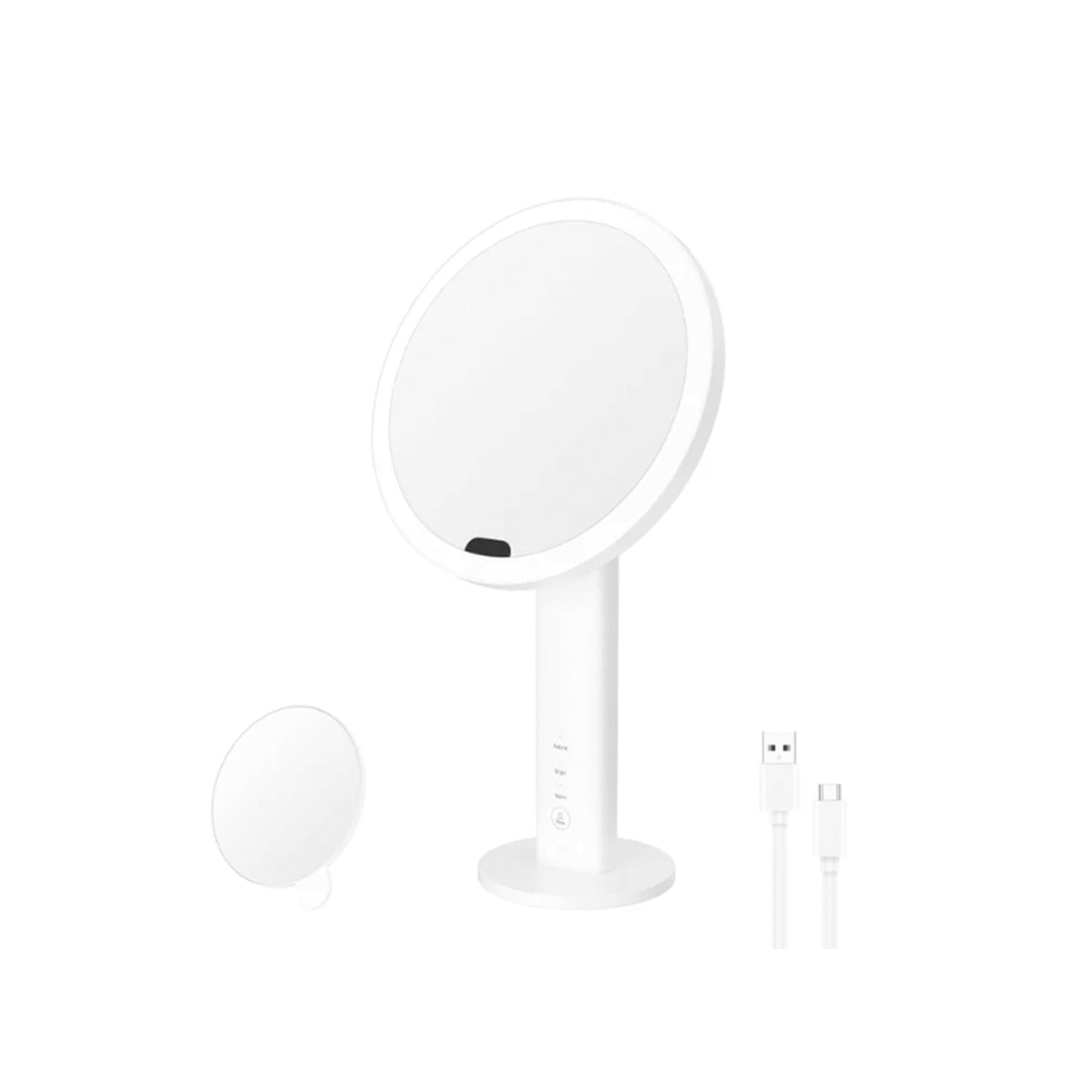 EKO iMira Ultra Clear Smart Sensor Makeup Mirror | 1100 Lux LED, 3 Light Tones, 10X Magnification, 180° Tilt, USB-C | Model EK5288-WH