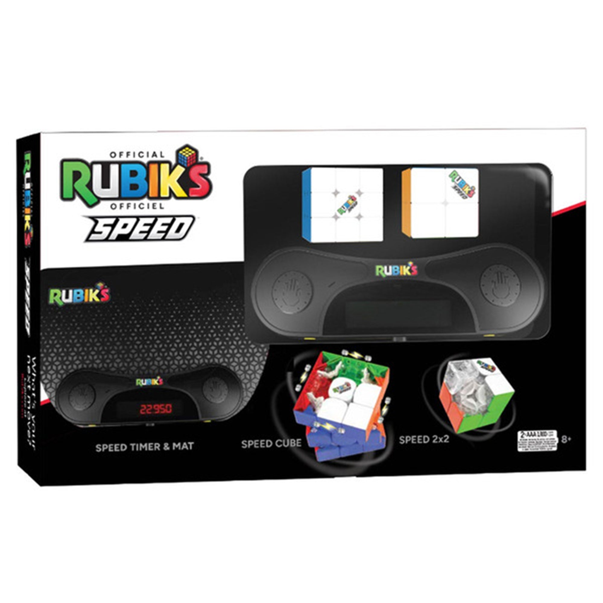Rubik’s Speed Bundle – 2x2 & 3x3 Speed Cubes with Timer Mat for Compet ...