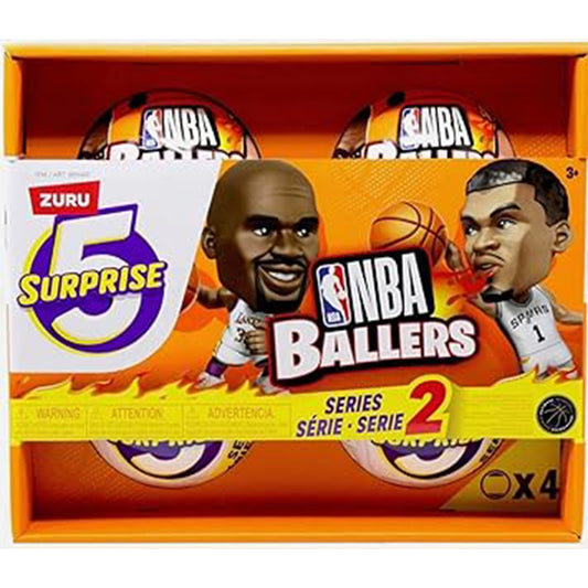 ZURU 5 Surprise NBA Ballers Series 2 – Official NBA Collectible Figures & Accessories, 4 Pack Surprise Unboxing Basketball Toy