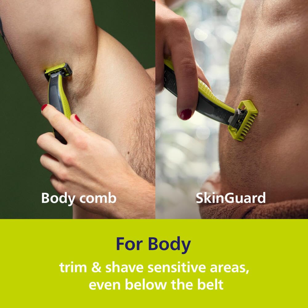 Philips Norelco OneBlade 360 ​​Hybrid-Elektrotrimmer und -Rasierer für Gesicht und Körper, QP2834/70