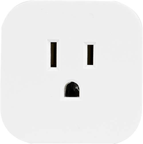 Enbrighten Wi-Fi Smart Light Switch, Indoor Micro Plug-In, 1 Grounded Outlet, No Hub Required, White | Model 51511