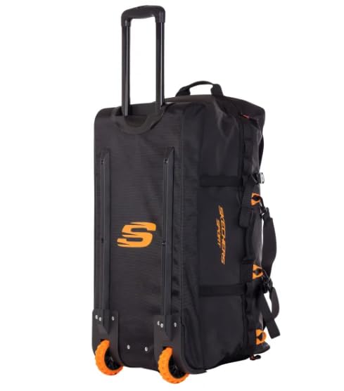 Rollbare Sporttasche mit Rollen und Rucksackgurten – Wasserabweisende Reise- und Sporttasche mit Fächern, Geländerollen und Tragegriffen für Sportler, Reisen und Wochenendausflüge