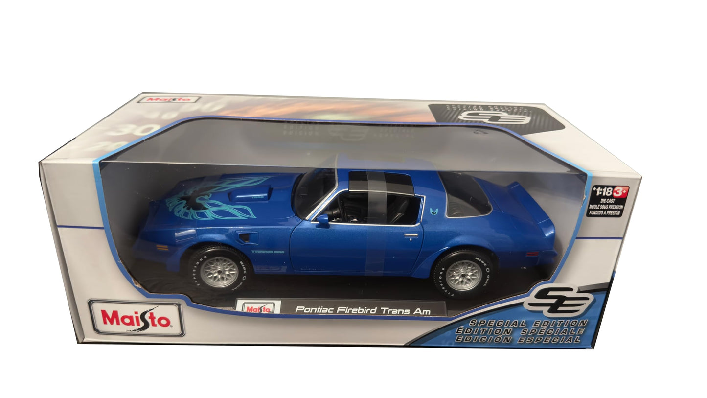 1978 Pontiac Firebird Trans Am SE 1:18 Die-Cast Model by Maisto – Blue Special Edition Classic Muscle Car