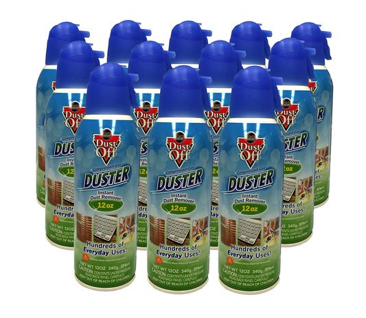 Dust-Off Compressed Air Duster 4-Pack - 10oz Cans for Electronics & Computer Cleaning