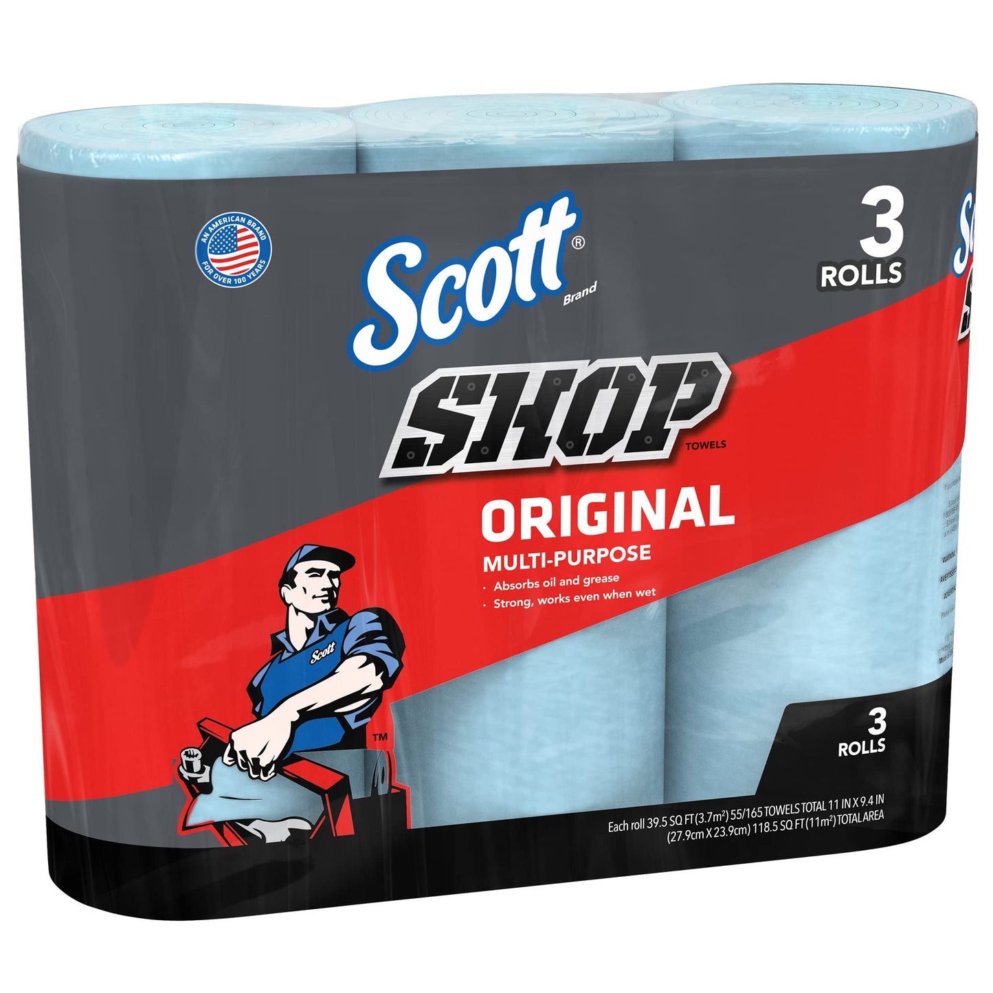 Scott Shop Towels Blue - Heavy Duty Paper Towels for Automotive & Workshop