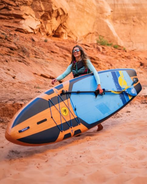 لوح التجديف القابل للنفخ Body Glove Performer GTS، لوح SUP مع جميع الملحقات، تصميم عريض وثابت، سطح مانع للانزلاق، ألواح تجديف قابلة للنفخ للشباب والكبار