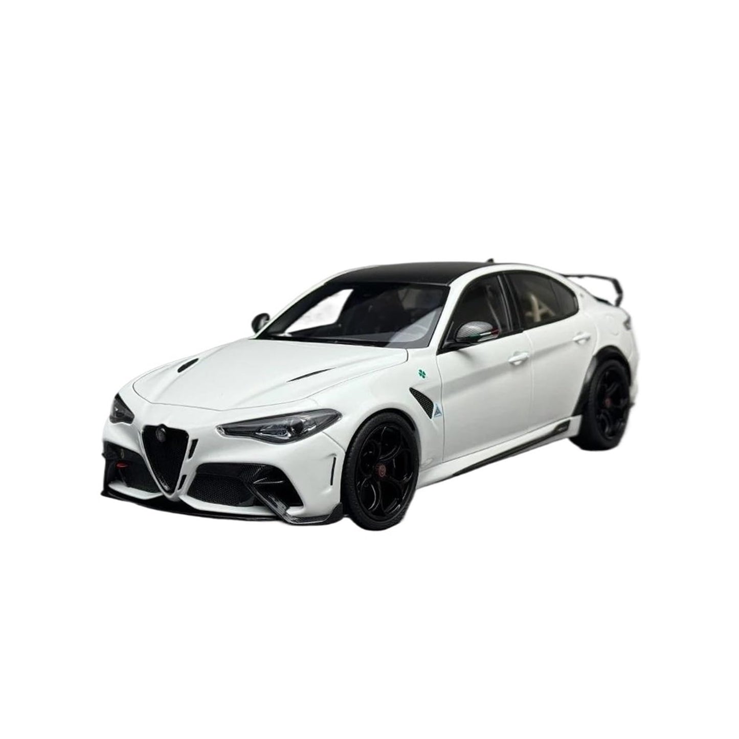 White sports car on a white background