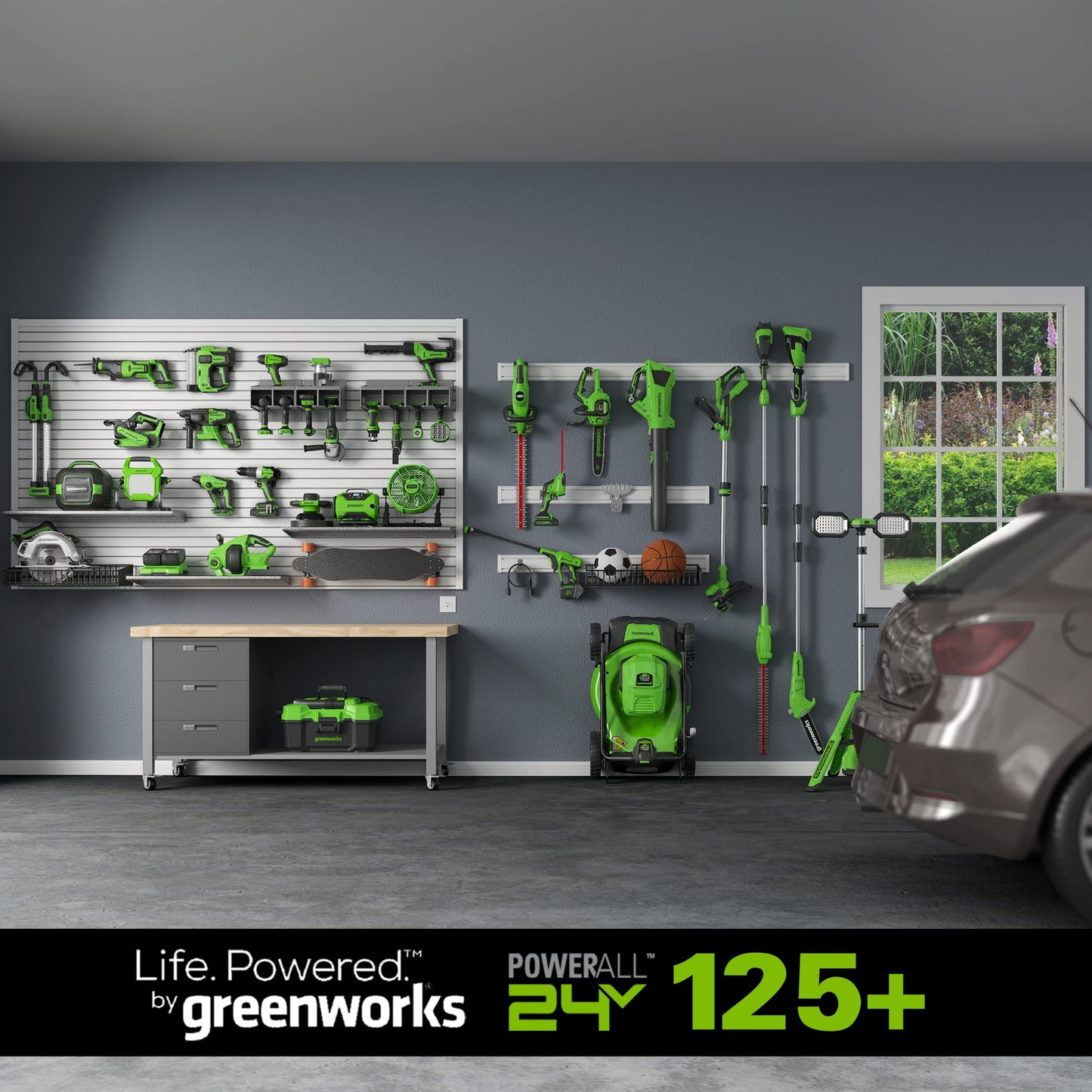 Greenworks 24V Cordless Power Cleaner, 600 PSI 0.8 GPM | 2 × 2Ah Batteries, Charger & Microfiber Wash Glove Included