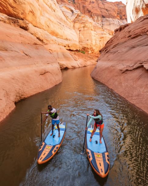 لوح التجديف القابل للنفخ Body Glove Performer GTS، لوح SUP مع جميع الملحقات، تصميم عريض وثابت، سطح مانع للانزلاق، ألواح تجديف قابلة للنفخ للشباب والكبار