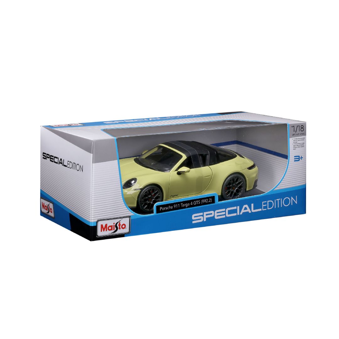 Maisto 1:18 SE 2025 Porsche 911 Targa 4 GTS Die-Cast Model Car – Special Edition Collectible Sports Car Replica