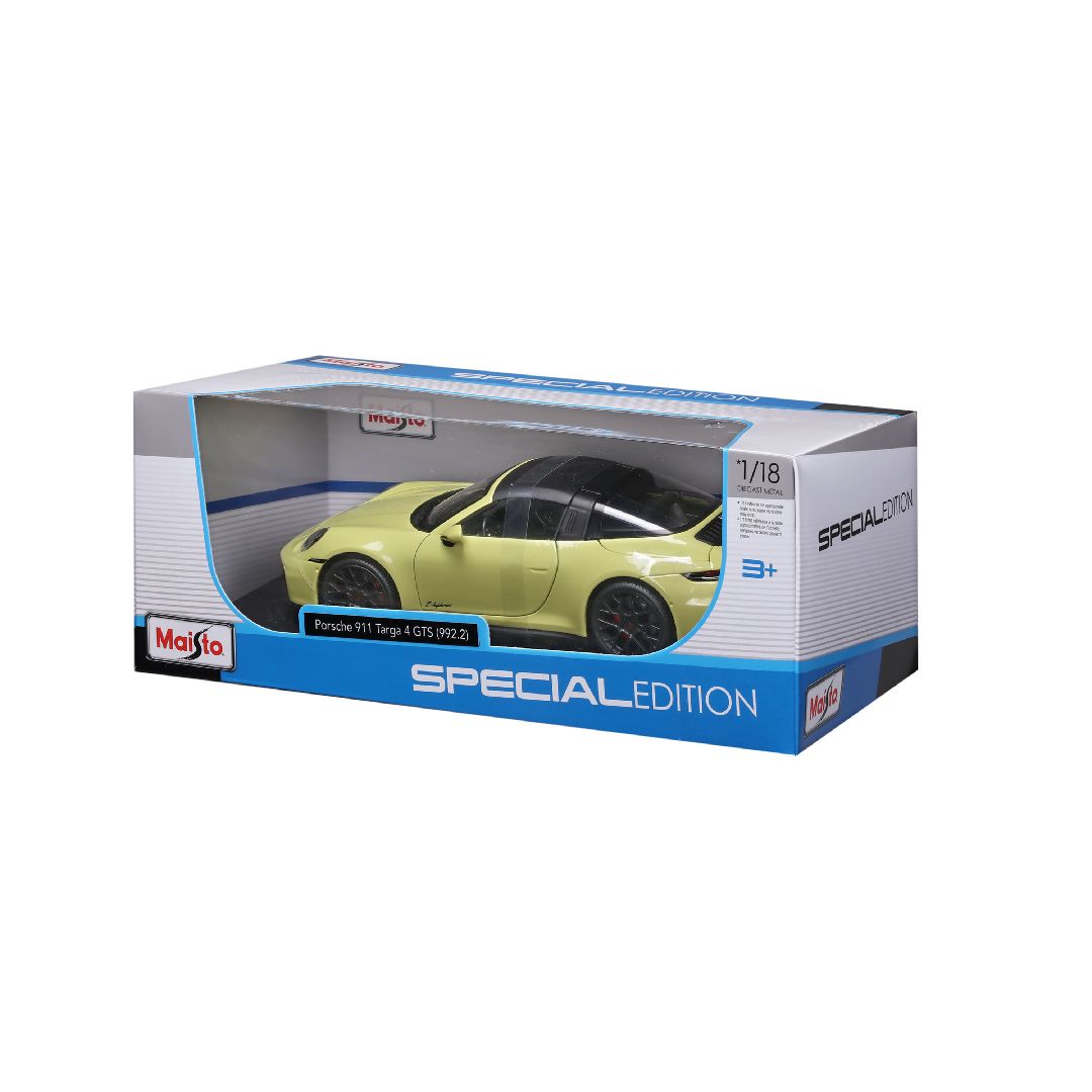 Maisto 1:18 SE 2025 Porsche 911 Targa 4 GTS Die-Cast Model Car – Special Edition Collectible Sports Car Replica