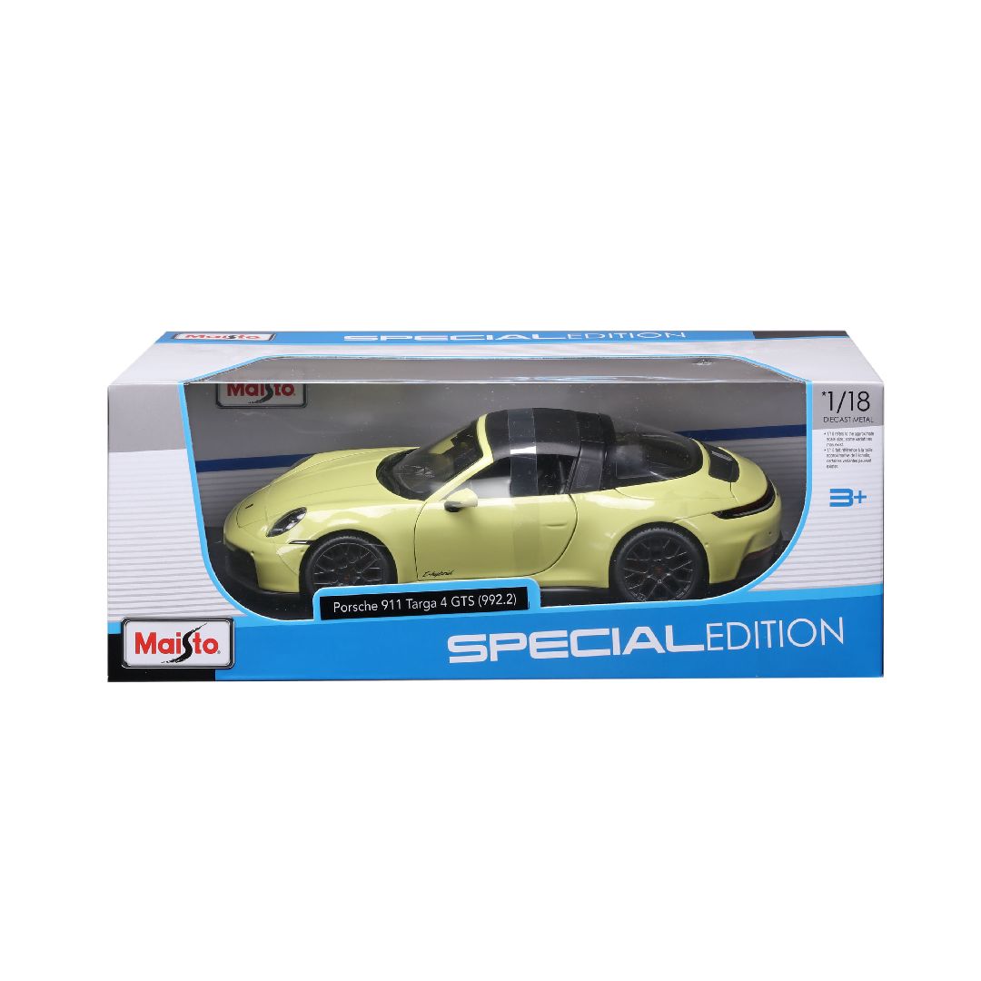 Maisto 1:18 SE 2025 Porsche 911 Targa 4 GTS Die-Cast Model Car