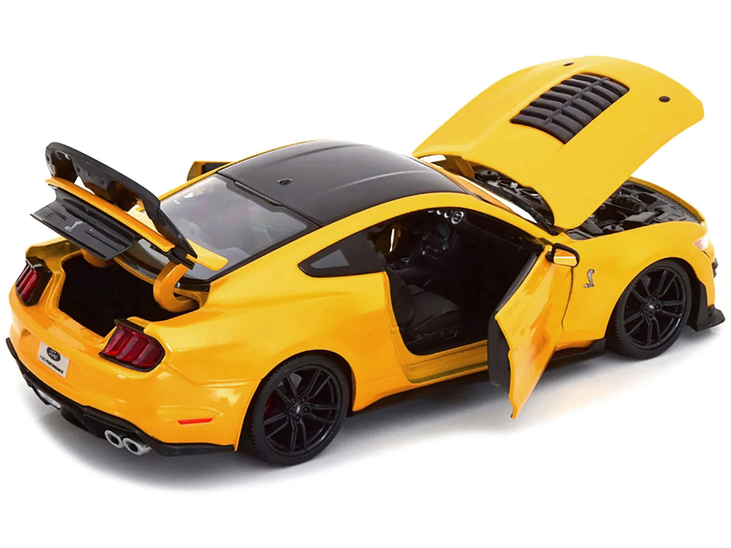 Maisto 2020 Ford Mustang Shelby GT500 Yellow with Black Top | Special Edition 1:18 Scale Diecast Model Car