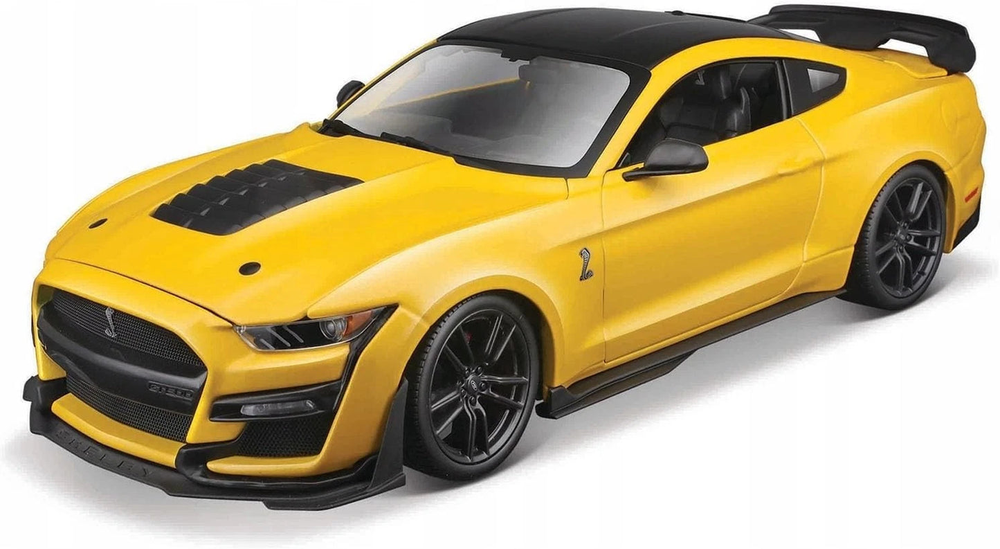 Maisto 2020 Ford Mustang Shelby GT500 Yellow with Black Top | Special Edition 1:18 Scale Diecast Model Car