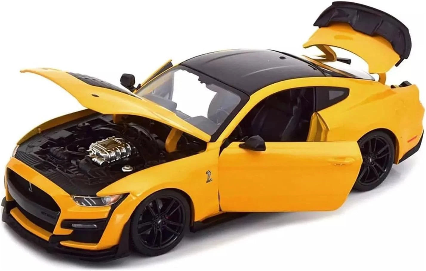 Maisto 2020 Ford Mustang Shelby GT500 Yellow with Black Top | Special Edition 1:18 Scale Diecast Model Car