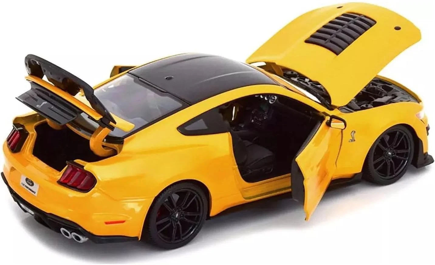 Maisto 2020 Ford Mustang Shelby GT500 Yellow with Black Top | Special Edition 1:18 Scale Diecast Model Car
