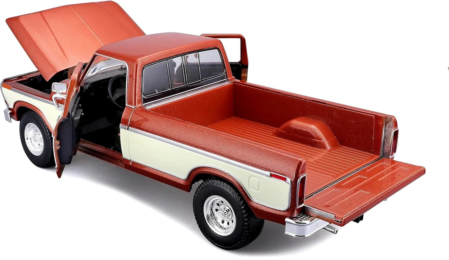 Maisto 1979 Ford F-150 Pickup Truck Brown | 1:18 Scale Diecast Model Car